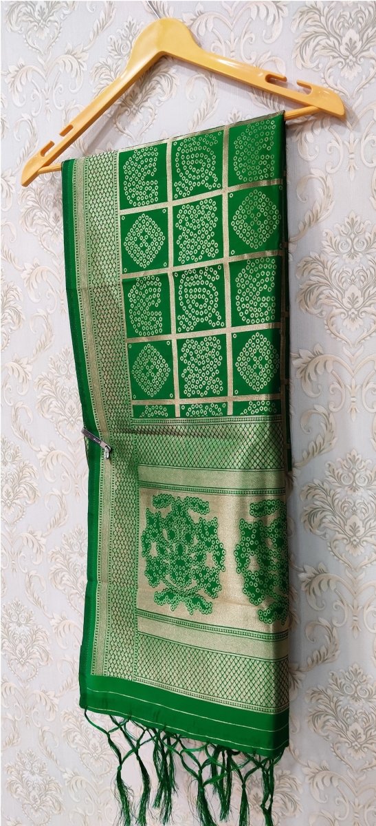 Banarasi Jacquard Weaving Patola Silk Dupatta - Leheriya