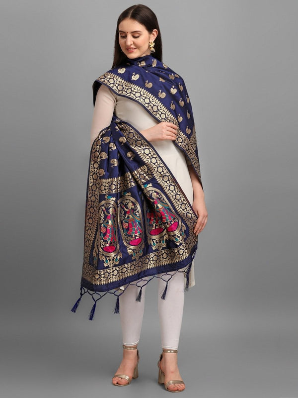 Banarasi Jacquard Weaving Patola Silk Dupatta - Leheriya