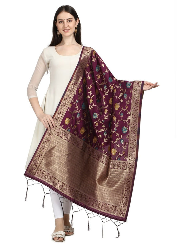 Banarasi Jacquard Weaving Patola Silk Dupatta - Leheriya