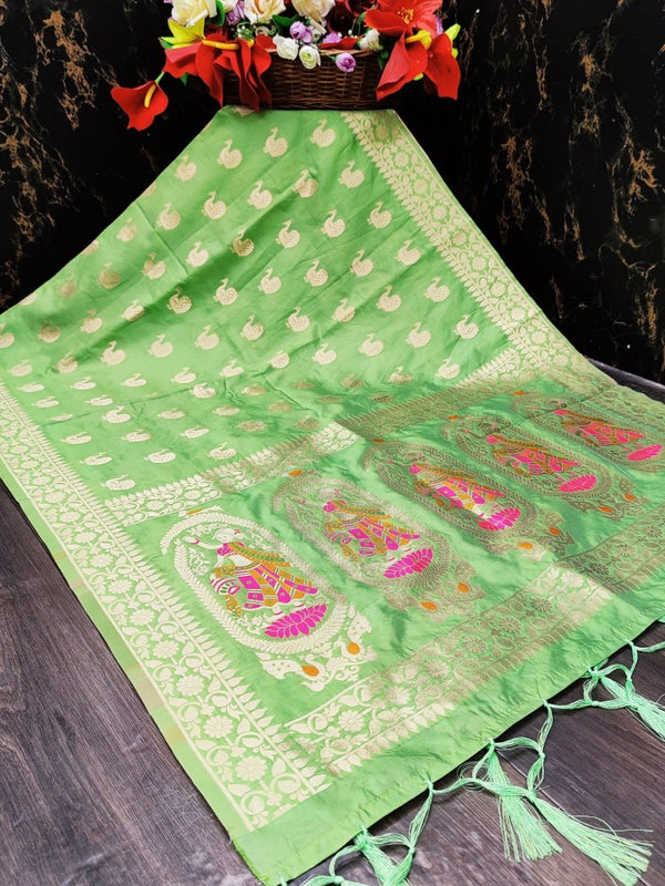 Banarasi Jacquard Weaving Patola Silk Dupatta - Leheriya