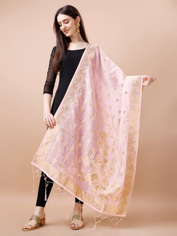 Banarasi Jacquard Weaving Patola Silk Dupatta - Leheriya