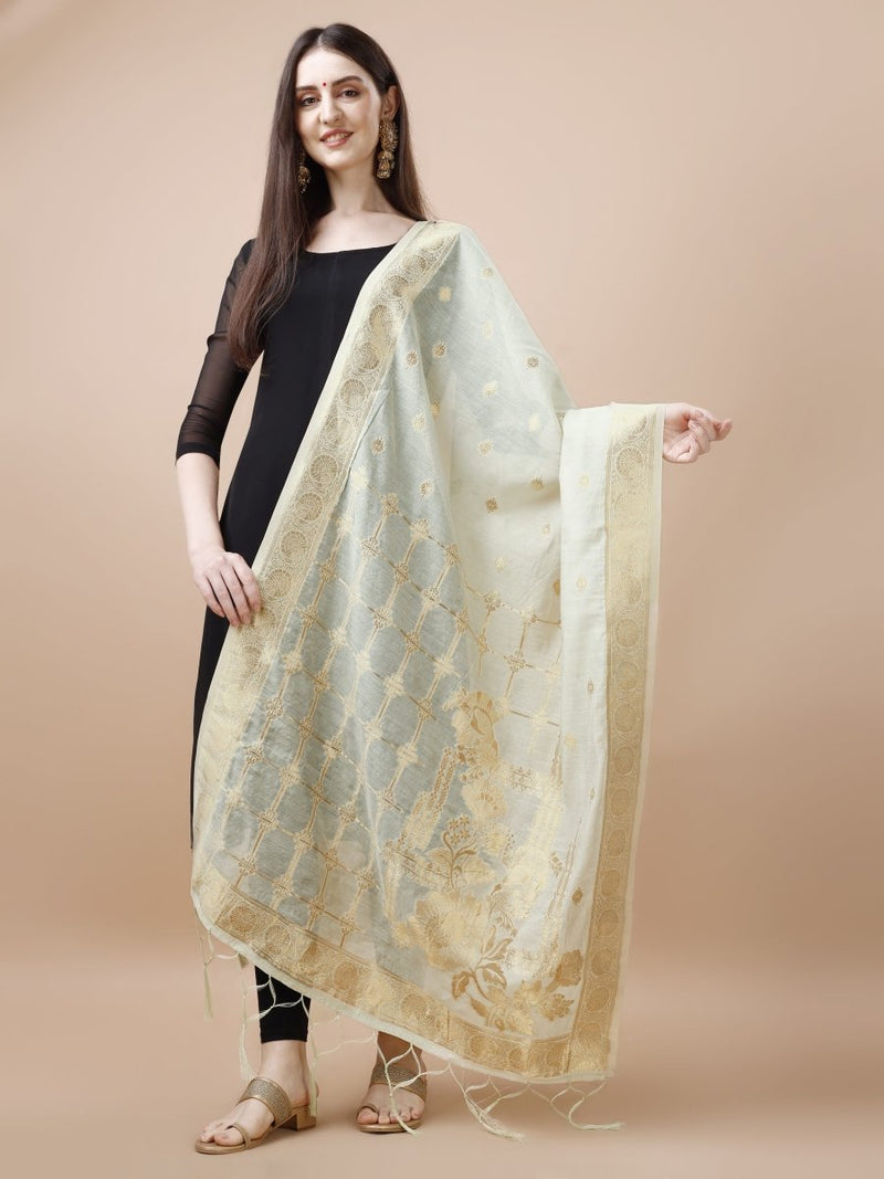 Banarasi Jacquard Weaving Patola Silk Dupatta - Leheriya