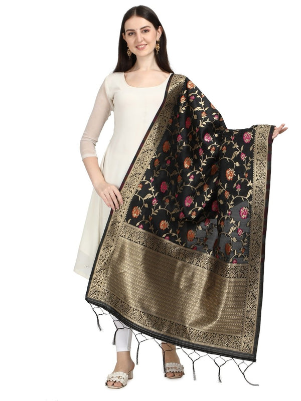 Banarasi Jacquard Weaving Patola Silk Dupatta - Leheriya