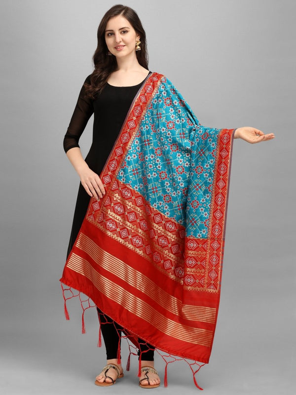 Banarasi Jacquard Weaving Patola Silk Dupatta - Leheriya