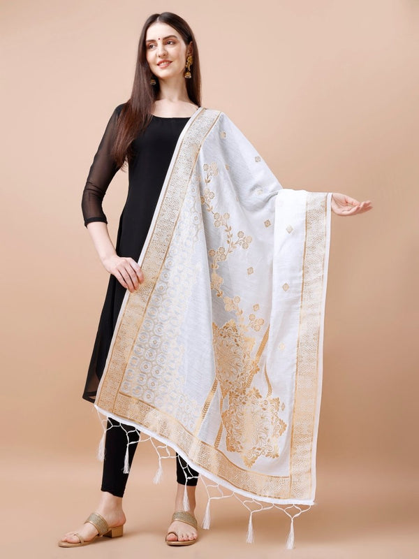 Banarasi Jacquard Weaving Patola Silk Dupatta - Leheriya