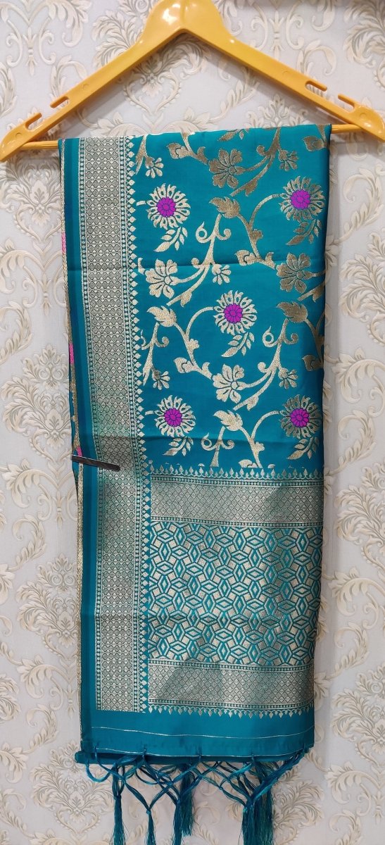 Banarasi Jacquard Weaving Patola Silk Dupatta - Leheriya