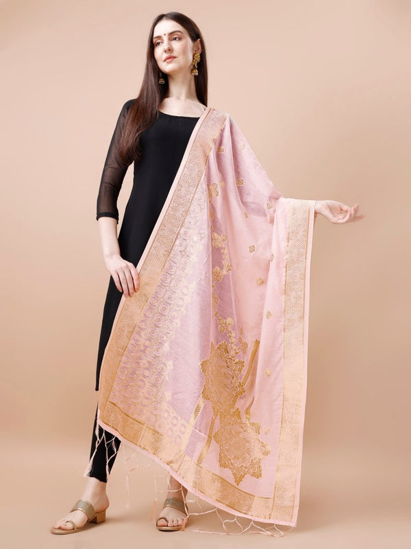 Banarasi Jacquard Weaving Patola Silk Dupatta - Leheriya