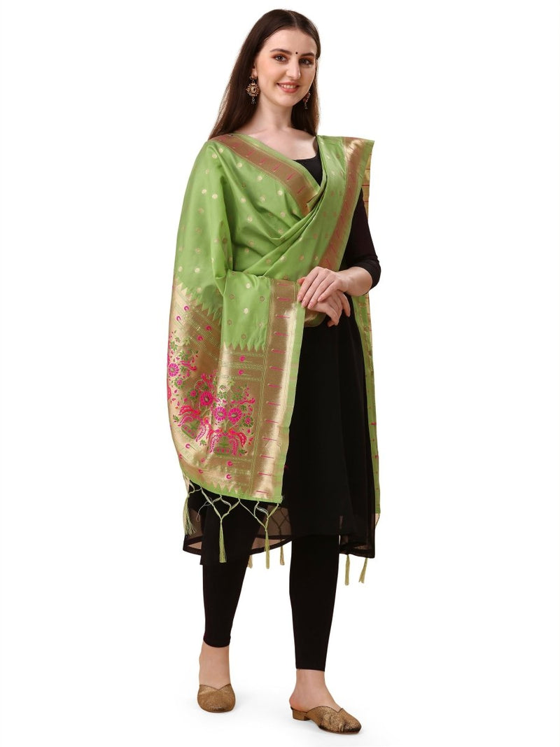 Banarasi Jacquard Weaving Patola Silk Dupatta - Leheriya