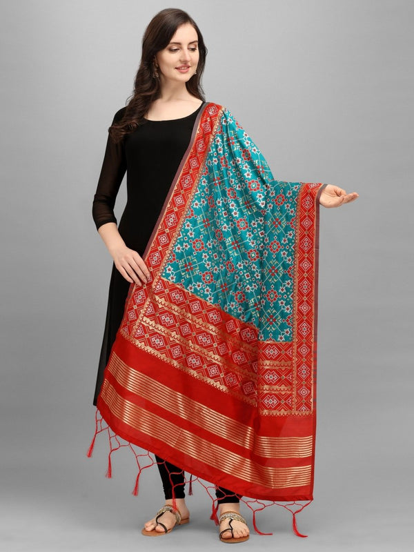 Banarasi Jacquard Weaving Patola Silk Dupatta - Leheriya