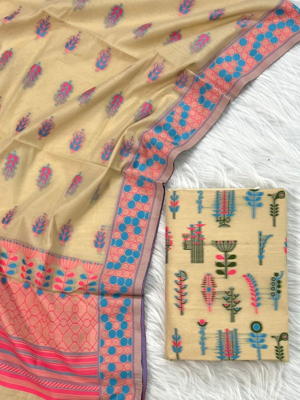 Banarasi Jamdani 3pc Salwar Suit - Leheriya