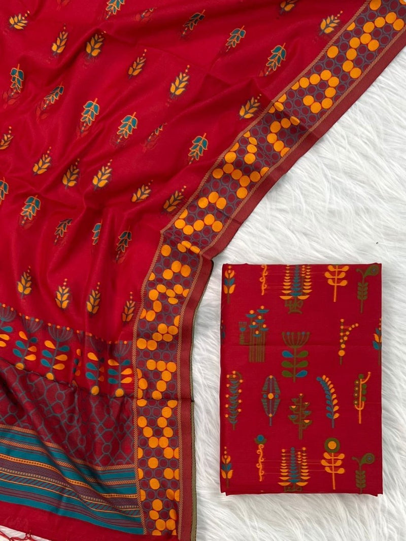 Banarasi Jamdani 3pc Salwar Suit - Leheriya