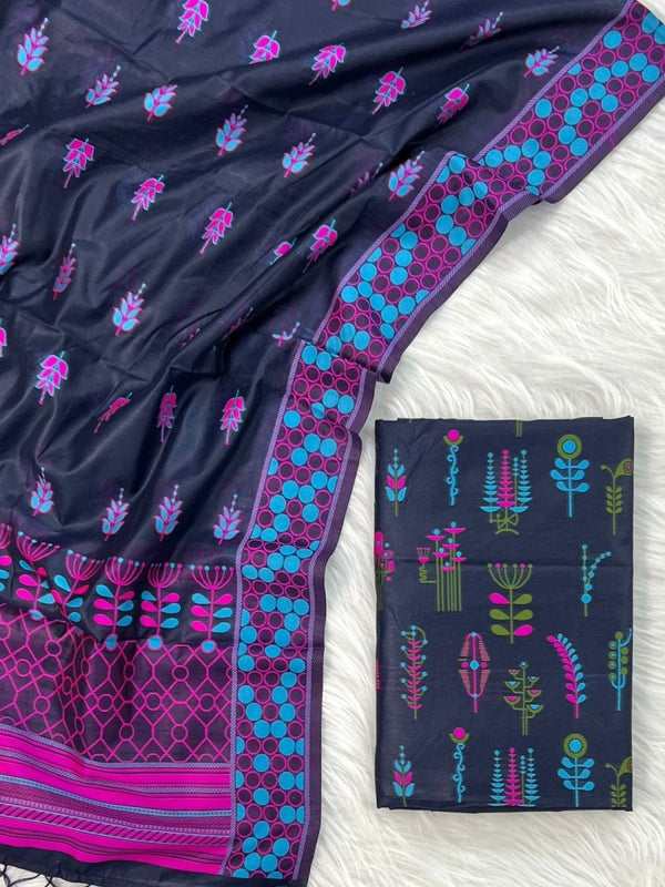 Banarasi Jamdani 3pc Salwar Suit - Leheriya