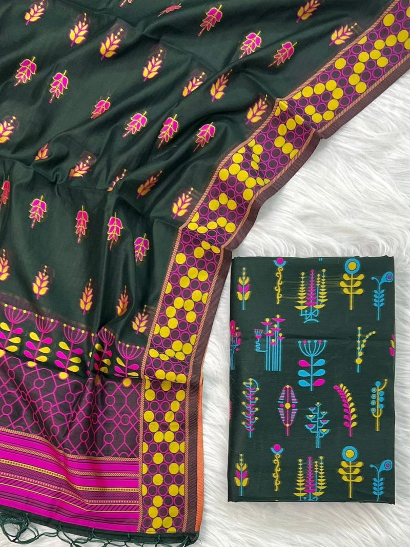 Banarasi Jamdani 3pc Salwar Suit - Leheriya