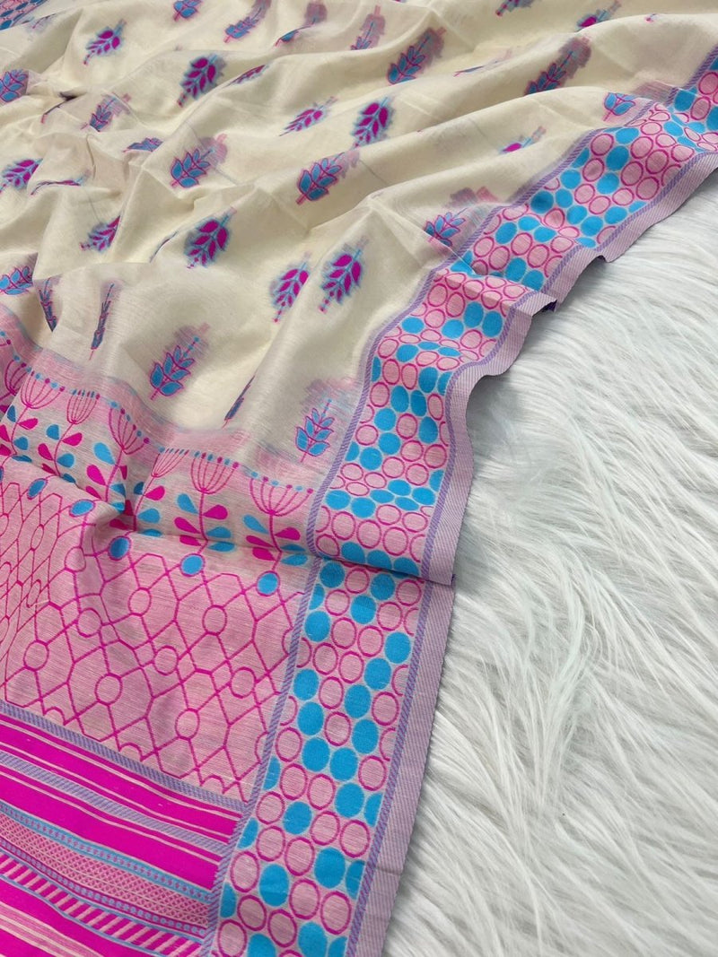 Banarasi Jamdani 3pc Salwar Suit - Leheriya