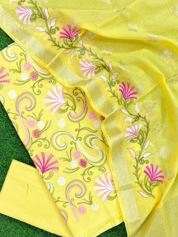 Banarasi Salwar Suit Material - Leheriya