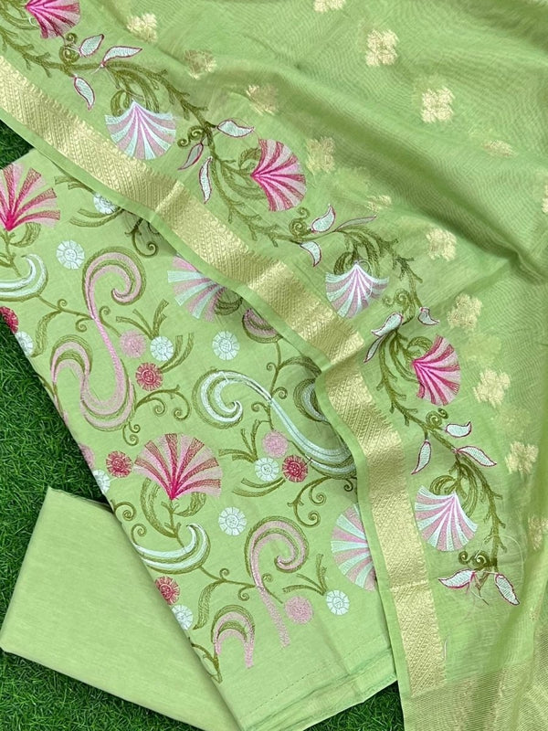 Banarasi Salwar Suit Material - Leheriya