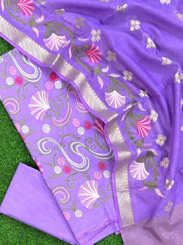 Banarasi Salwar Suit Material - Leheriya