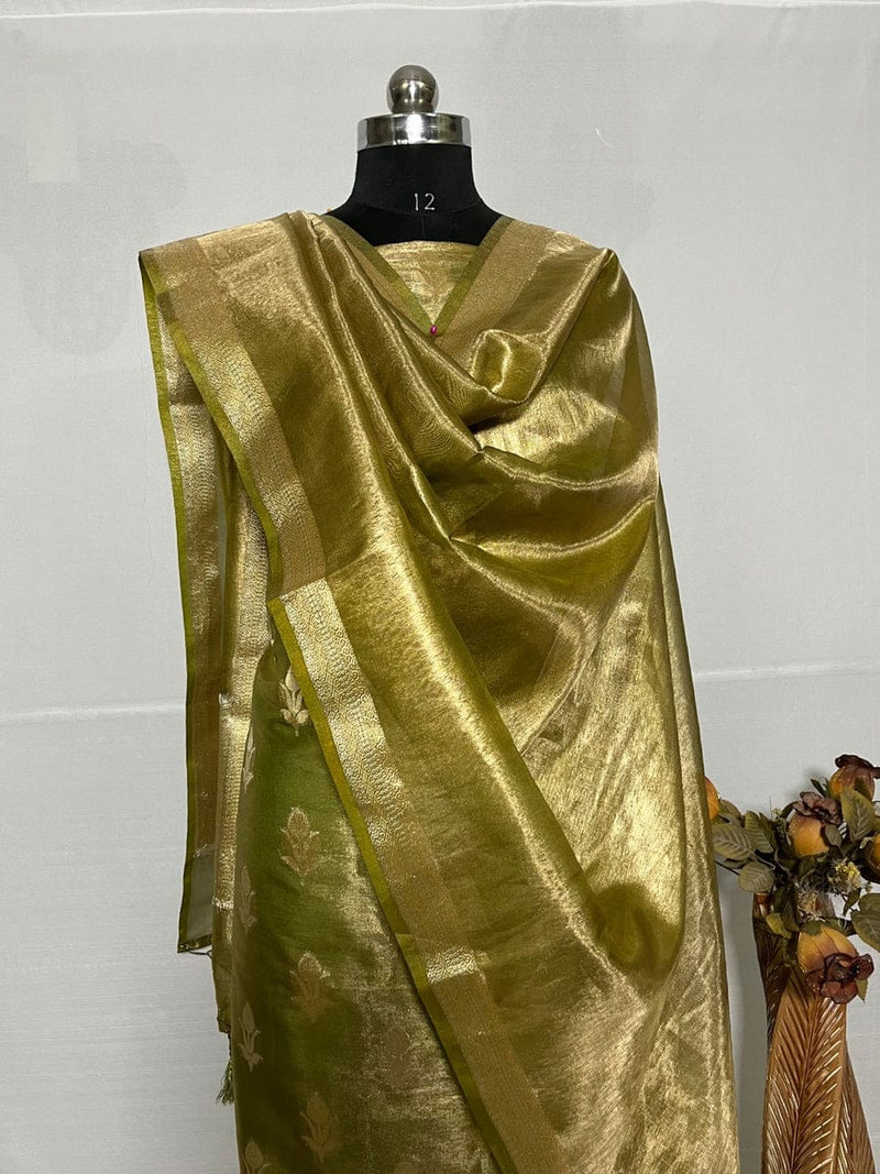 Banarasi Unstitched Salwar Kameez with Dupatta - Leheriya