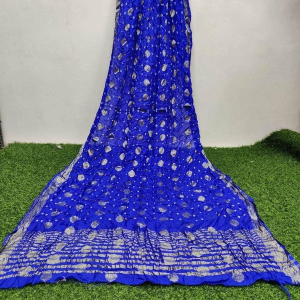 Bandhani Silk Dollar Buti Banarasi Bandhej Dupattas - Leheriya