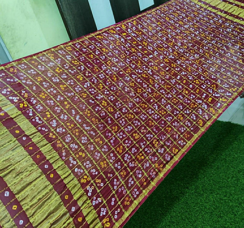 Bandhani Silk Ghatchola Dupattas - Leheriya