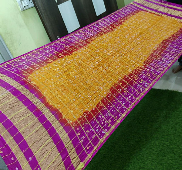 Bandhani Silk Ghatchola Dupattas - Leheriya