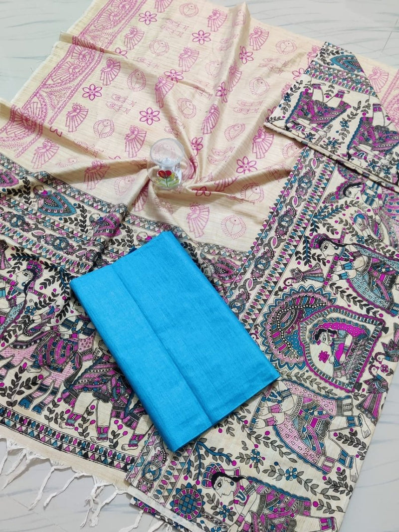 Bhagalpur Cotton Kalamkari Salwar Suit - Leheriya