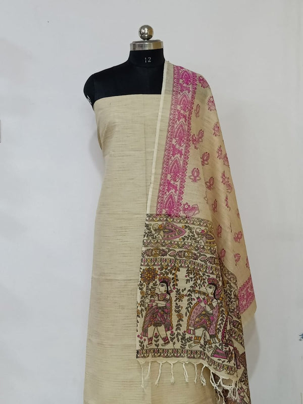 Bhagalpur Cotton Kalamkari Salwar Suit - Leheriya