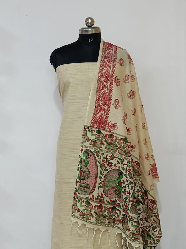 Bhagalpur Cotton Kalamkari Salwar Suit - Leheriya