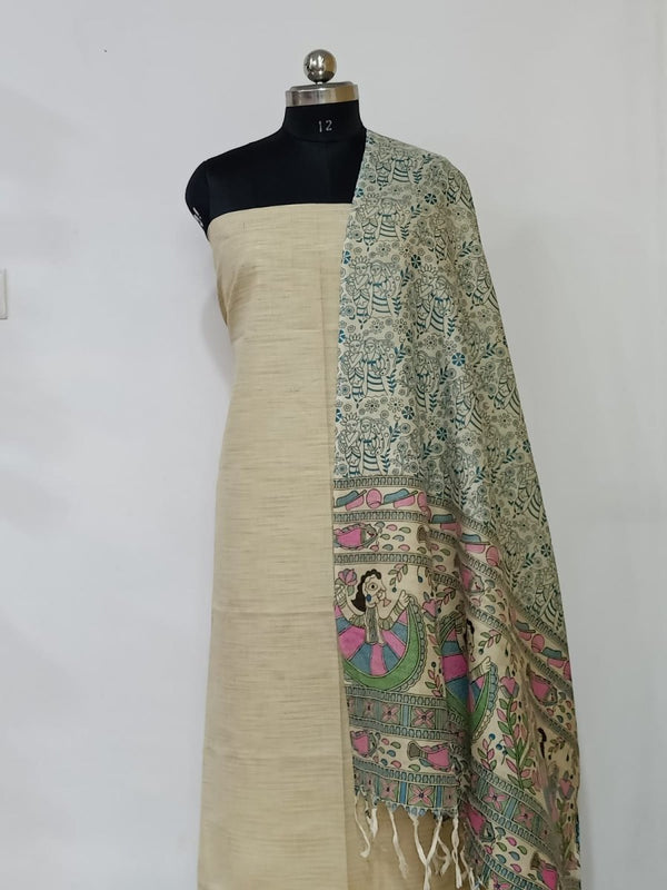 Bhagalpur Cotton Kalamkari Salwar Suit - Leheriya