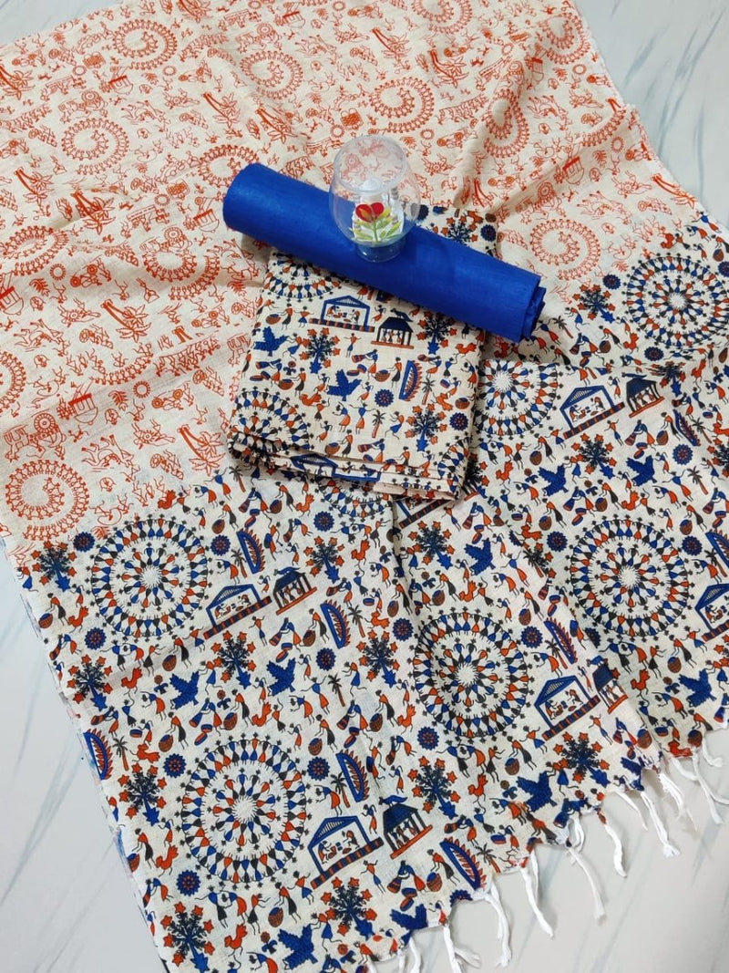 Bhagalpur Cotton Warli Salwar Suit - Leheriya