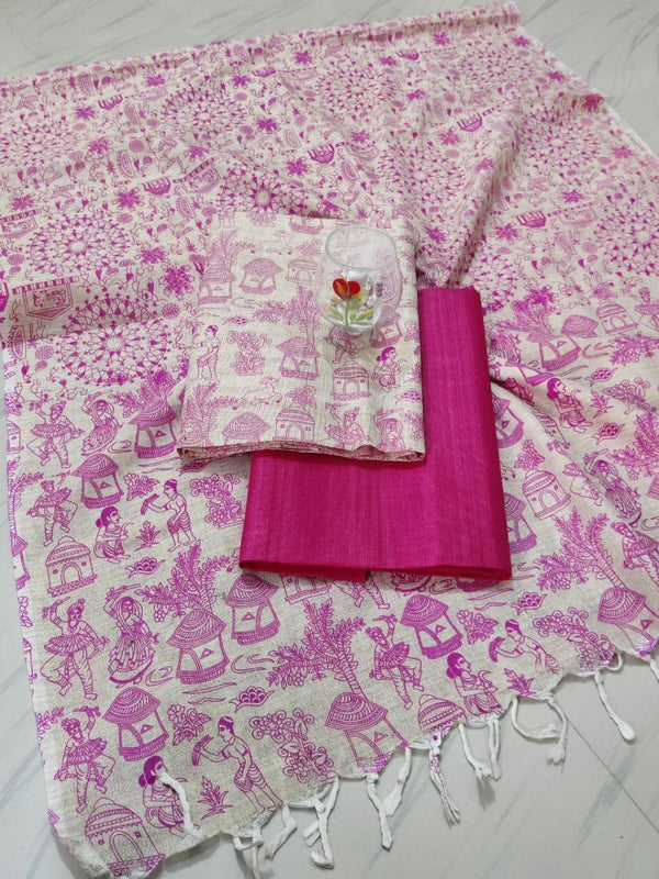 Bhagalpur Cotton Warli Salwar Suit - Leheriya