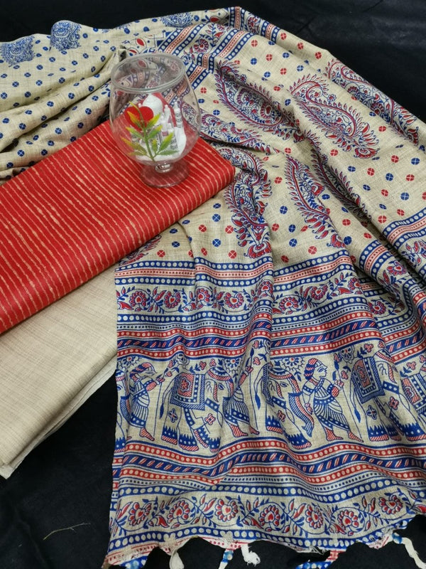 Bhagalpuri Cotton Salwar Suit - Leheriya