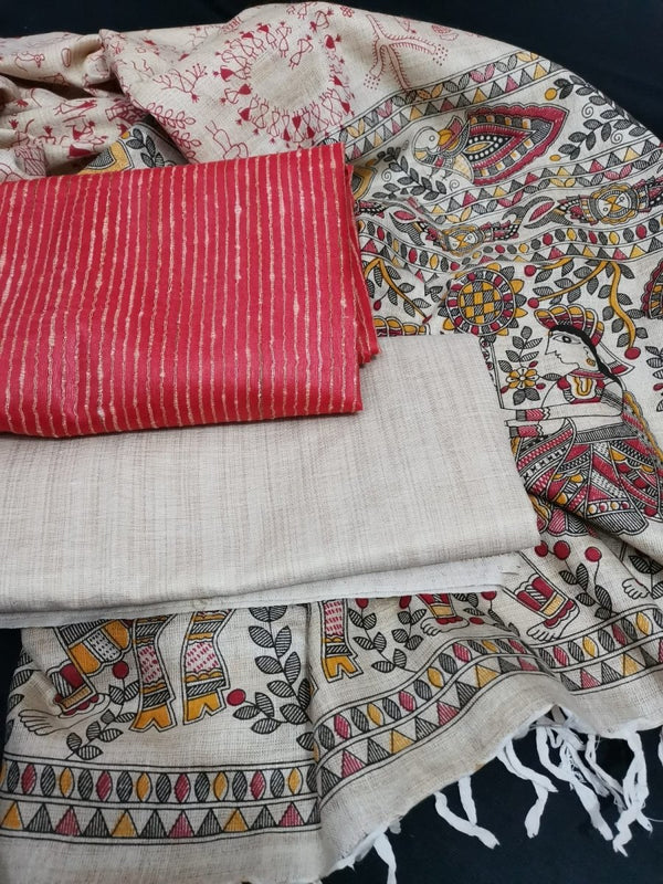 Bhagalpuri Cotton Salwar Suit - Leheriya