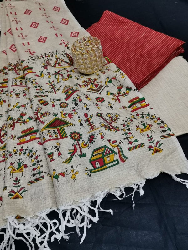 Bhagalpuri Cotton Salwar Suit - Leheriya