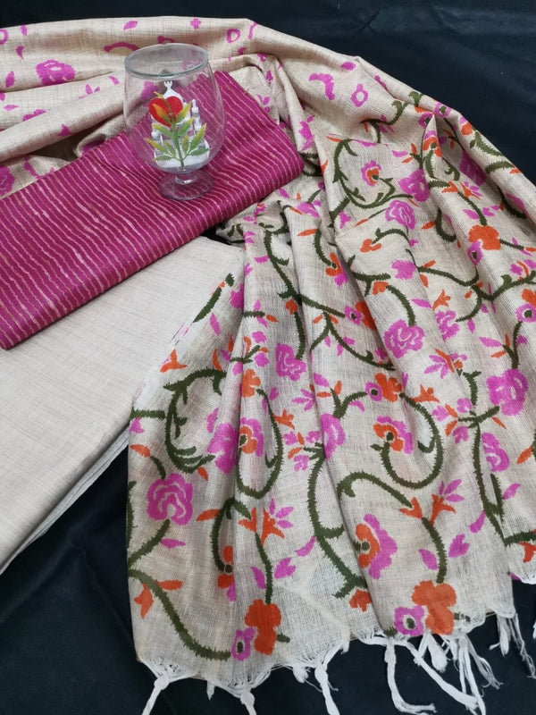 Bhagalpuri Cotton Salwar Suit - Leheriya