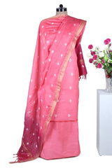 Bhagalpuri Handloom Silk Salwar Suit with Tie and Dye Pattern - Leheriya