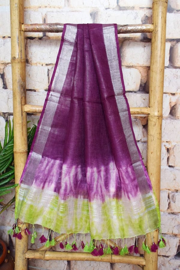 Bhagalpuri Pure Linen Dupatta - Leheriya