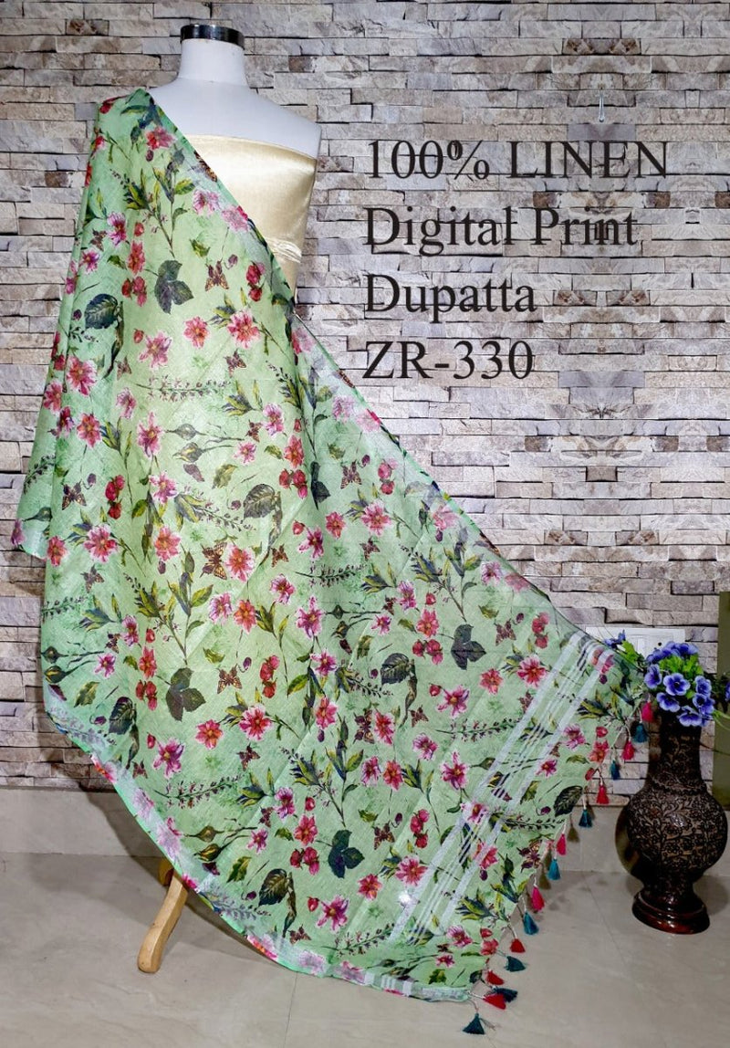 Bhagalpuri Pure Linen Dupatta - Leheriya