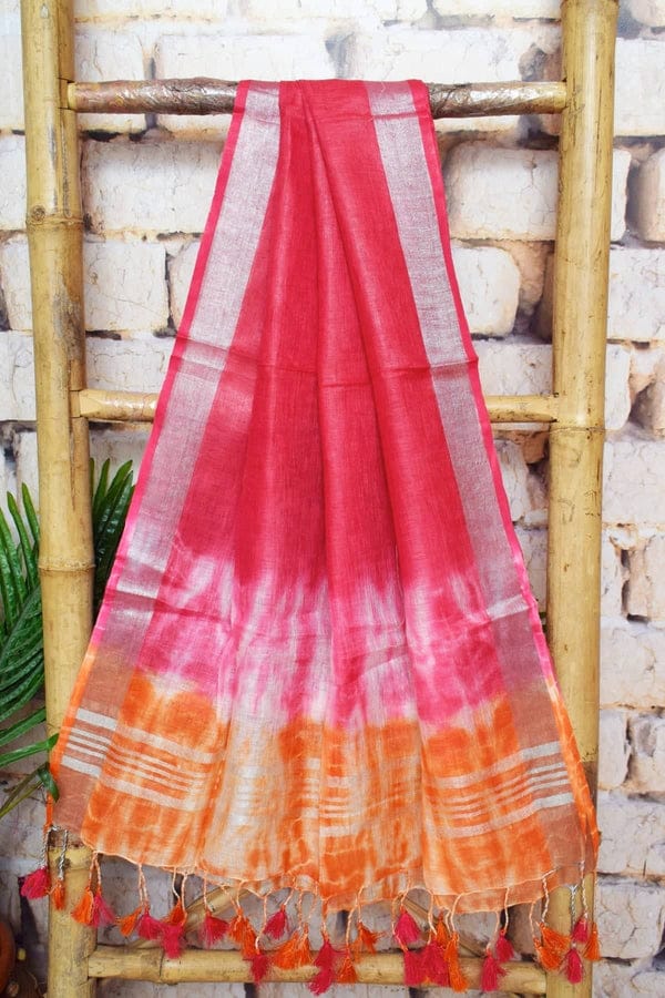 Bhagalpuri Pure Linen Dupatta - Leheriya