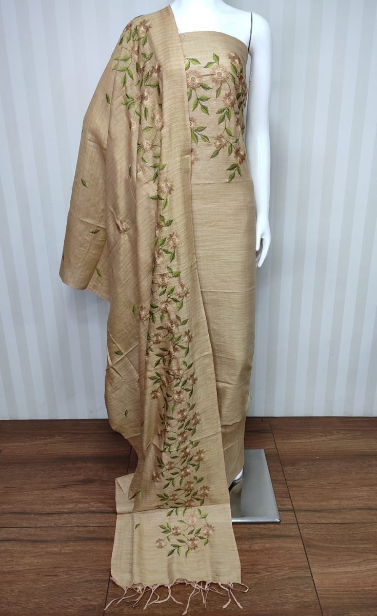 Bhagalpuri Salwar Suit with Embroidery | Bronco | - Leheriya