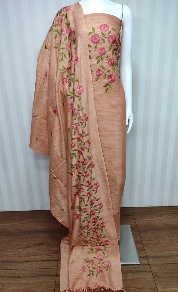 Bhagalpuri Salwar Suit with Embroidery | Sandrift | - Leheriya