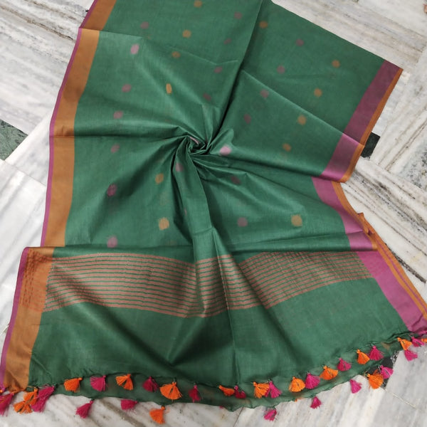 Bhagalpuri Semi Linen Buta Dupatta - Leheriya