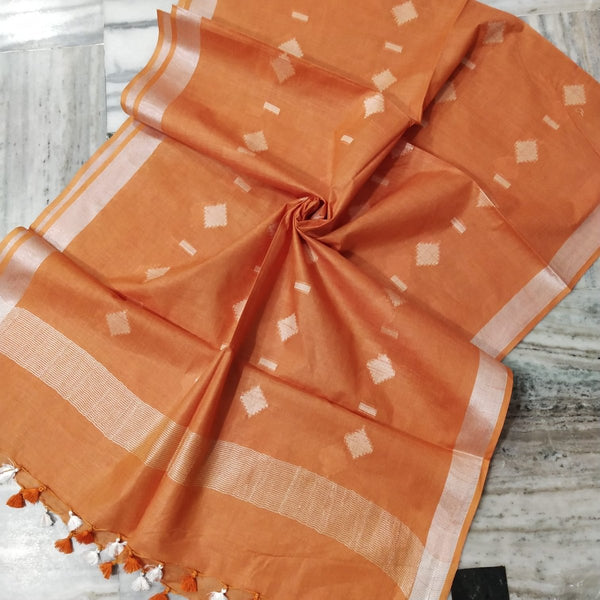 Bhagalpuri Semi Linen Buta Dupatta - Leheriya