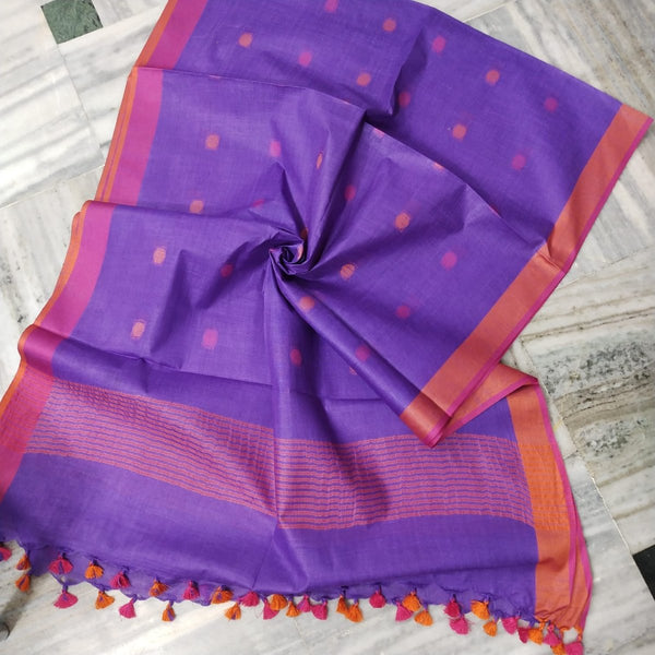 Bhagalpuri Semi Linen Buta Dupatta - Leheriya