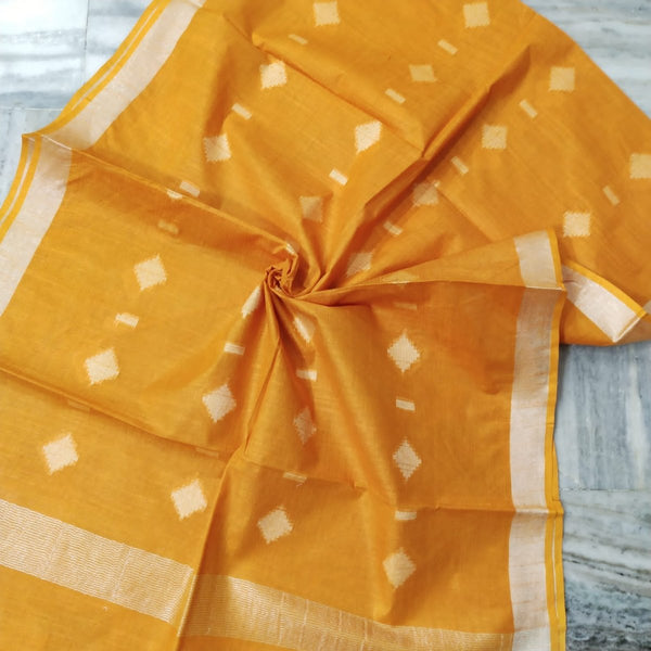 Bhagalpuri Semi Linen Buta Dupatta - Leheriya