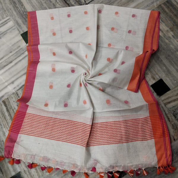 Bhagalpuri Semi Linen Buta Dupatta - Leheriya