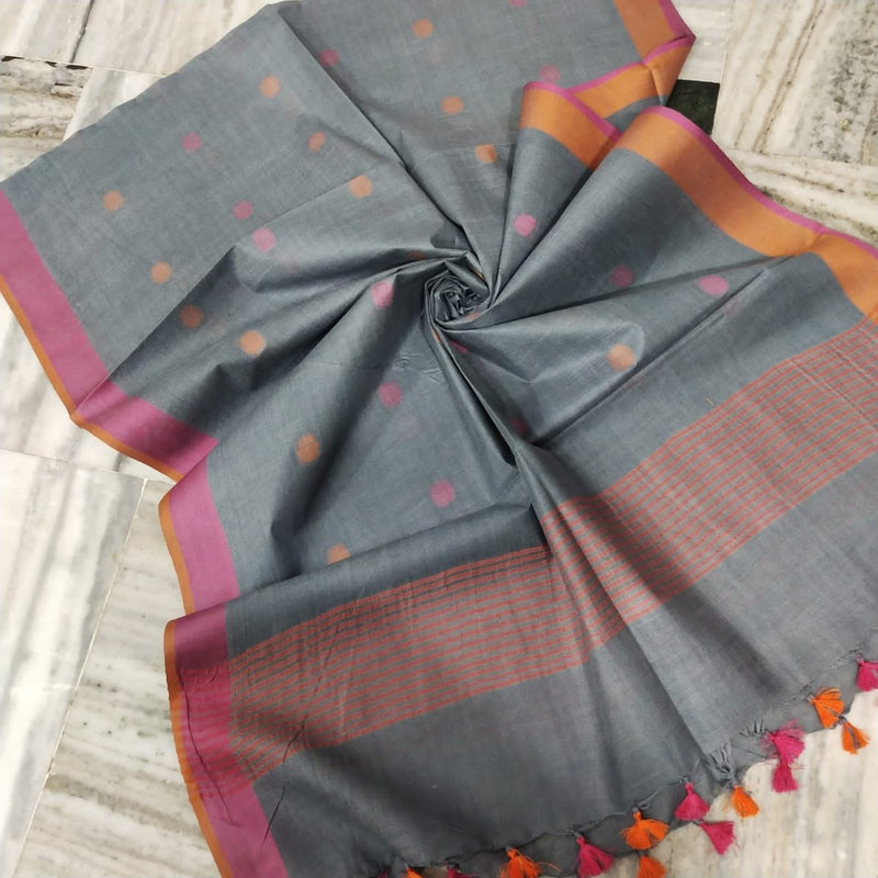 Bhagalpuri Semi Linen Buta Dupatta - Leheriya