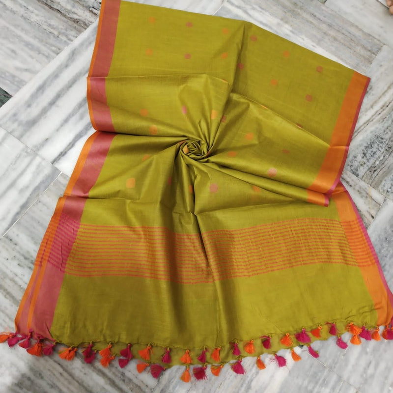 Bhagalpuri Semi Linen Buta Dupatta - Leheriya