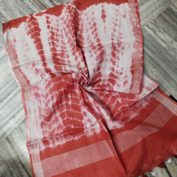 Bhagalpuri Semi Linen Shibori Dupatta - Leheriya