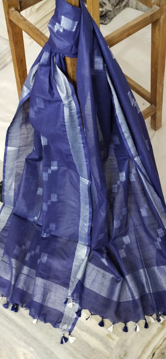 Bhagalpuri Semi Linen Vidiya Butta Dupatta - Leheriya